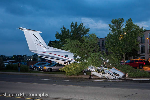 Beechcraft air plane crash lands in Wheeling IL 6-25-13 Larry Shapiro photos